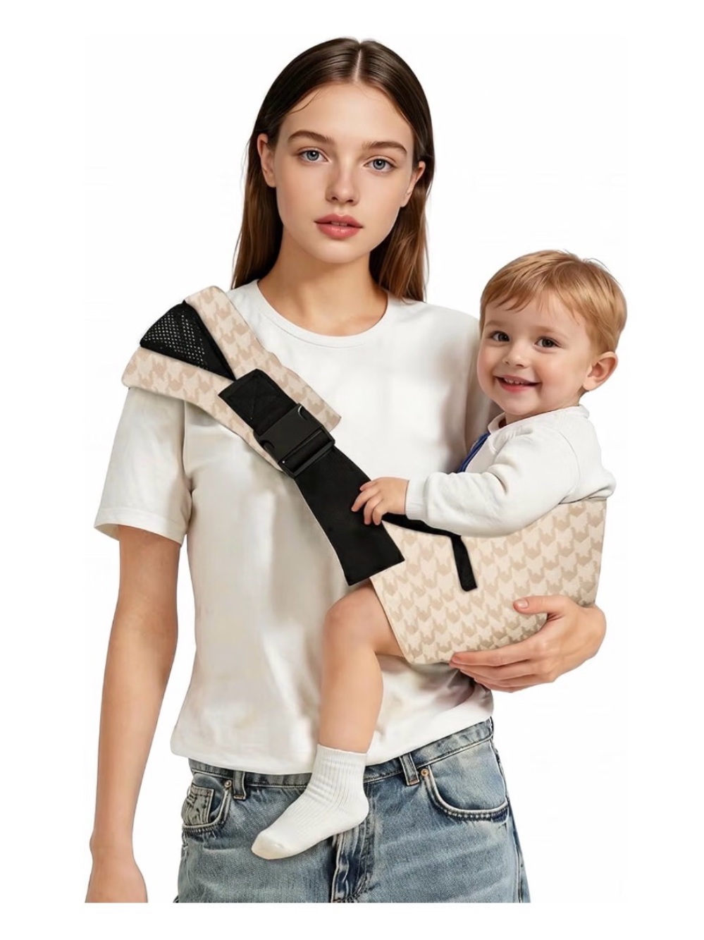 Neutral Beige Baby Hip Seat - Kids Accessories